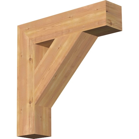 Ekena Millwork Traditional Block Smooth Bracket, Western Red Cedar, 5 1/2"W x 26"D x 26"H BKT06X26X26TRA05SWR